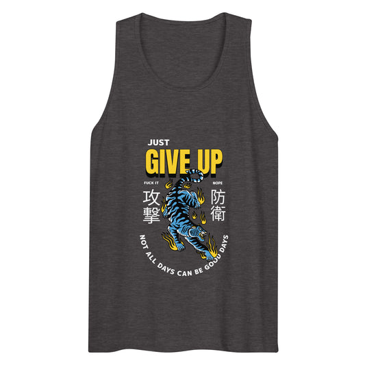 Give Up Tank Top - Blue Tiger