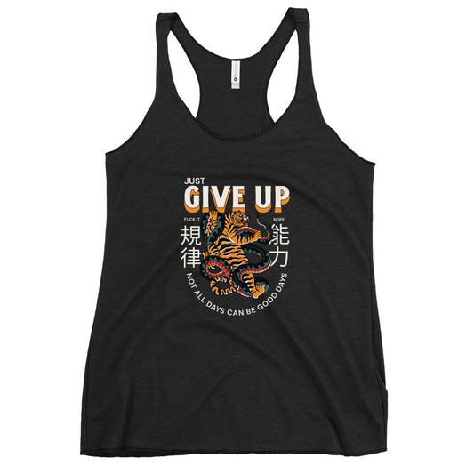 Give Up Tank Top - Tiger Snake - Women's Racerback