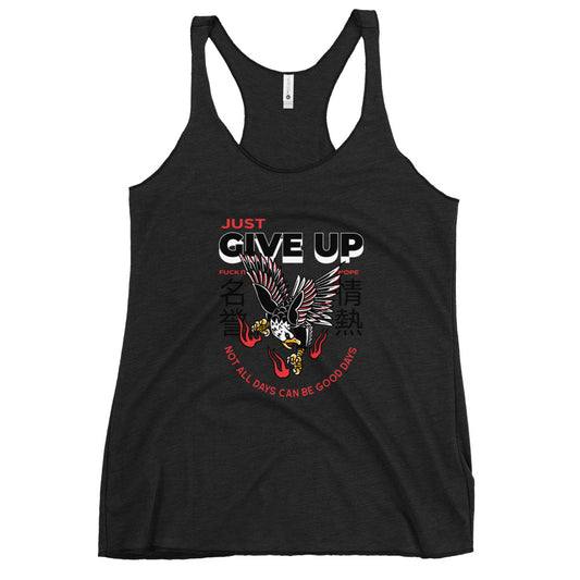 Give Up Tank Top - Fire Eagle - Women's Racerback