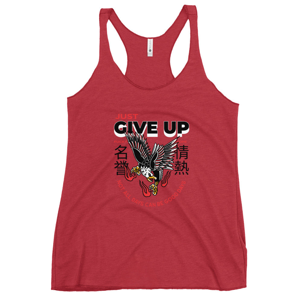 Give Up Tank Top - Fire Eagle - Women's Racerback