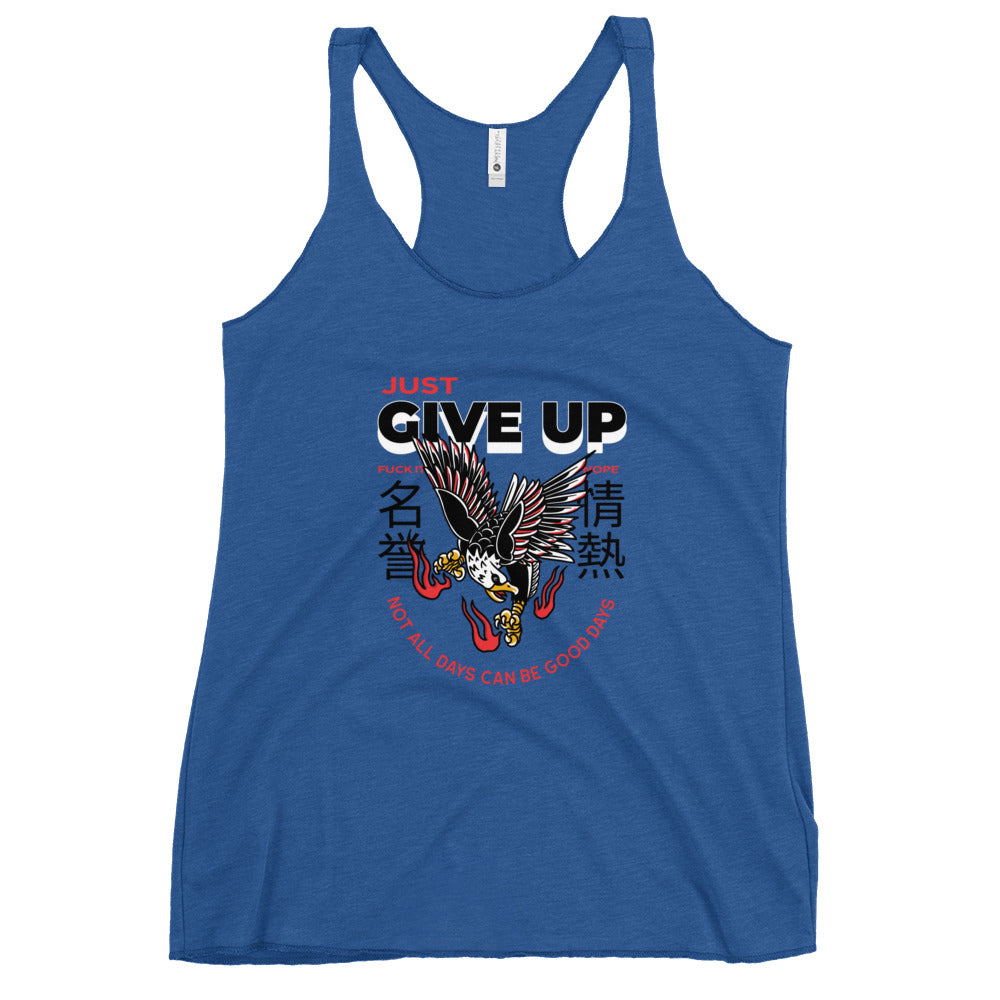 Give Up Tank Top - Fire Eagle - Women's Racerback